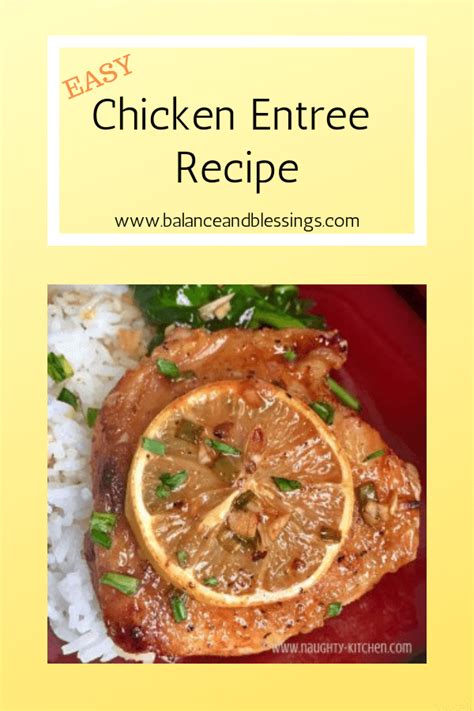 Easy Chicken Entree Recipe Balance And Blessings