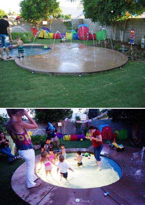 7 Built A Sprinkler Playground In The Backyard Backyard Playground