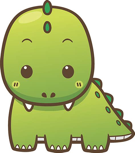Cute Simple Kawaii Wild Animal Cartoon Icon Dinosaur Lizard Vinyl De