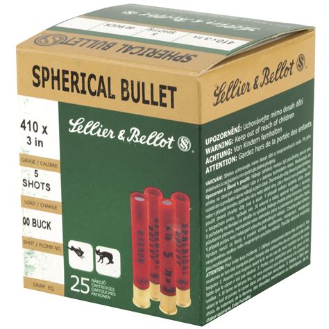sellier and bellot super speed 410 gauge 3 5 pellets buckshot 25rd