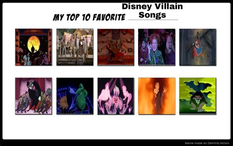 My Top 10 Favorite Disney Villain Songs By Prince Ralsei Of Da On