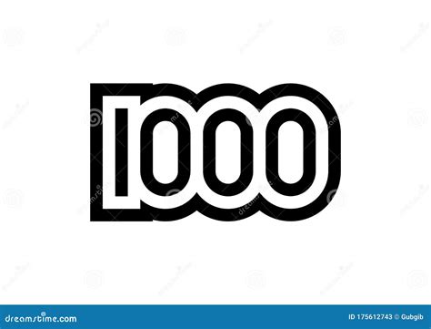 Number 1000 Vector Icon Design Stock Vector Illustration Of Symbol