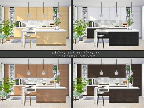 Modern white kitchen from liney sims • sims 4 downloads. The Sims Resource: Avis Kitchen by NynaeveDesign • Sims 4 ...