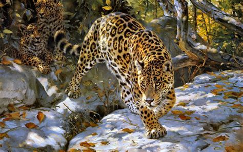 Donald Grant Jaguar Art Autumn