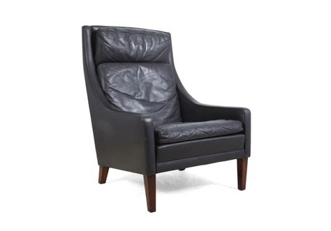 Mid Century Leather High Back Armchair The Furniture Rooms