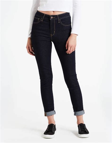 Trouva Dark Wash Cotton To The Nine 721 High Rise Skinny Jeans