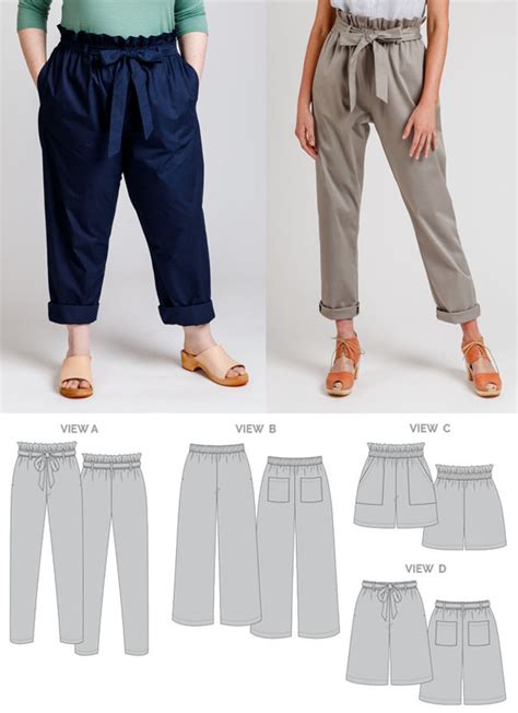 32 High Rise Pants Sewing Pattern Najettegenesa