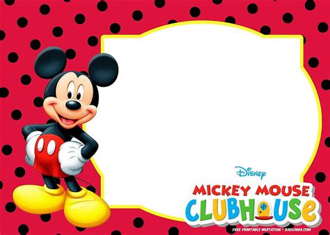 Mickey Mouse Head Template For Invitations