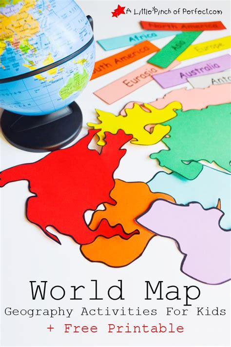 World Map Geography Activities For Kids Free Printable Geography