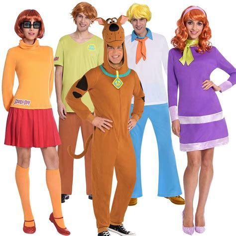 Official Adult S Scooby Doo Fred Velma Shaggy Daphne Gang Fancy Dress