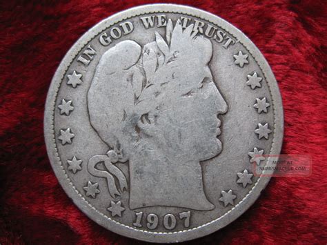 1907 S Barber Silver Half Dollar Some Detail Tougher Date