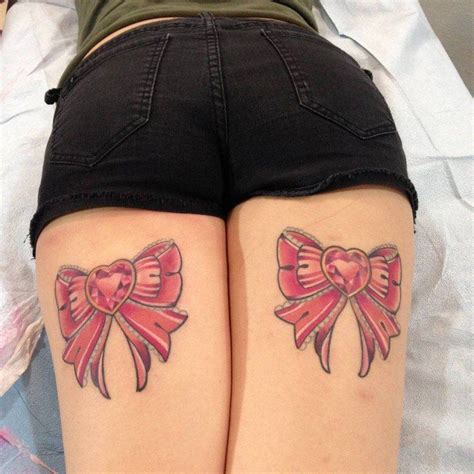 Mylovetop Leg Tattoos Tattoos For Women Bow Tattoo