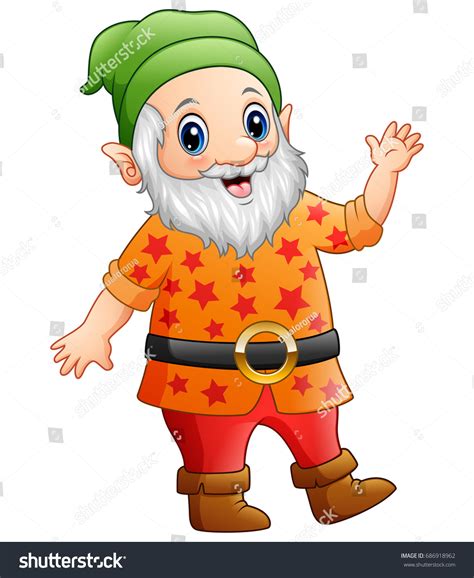 Vector Illustration Cartoon Happy Dwarf Stock Vector Royalty Free