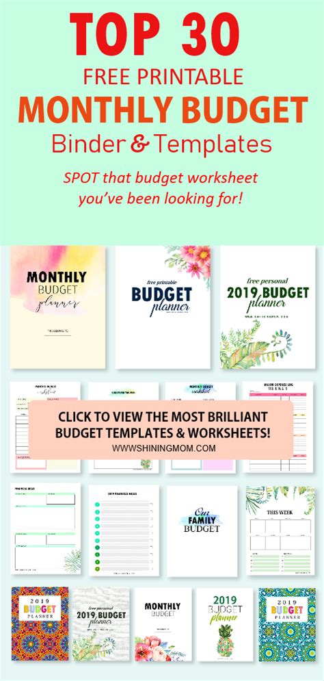 Monthly Budget Template Home Printables