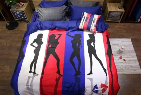 unique hot girl adult bedding set sexy queen size duvet cover bed sheets 100 cotton printed