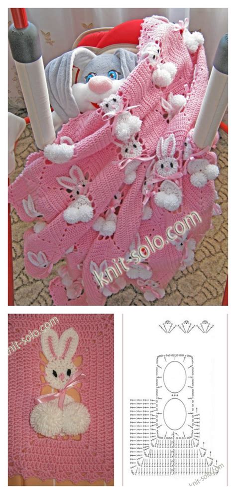 The Cutest Crochet Bunny Blanket - Flax & Twine