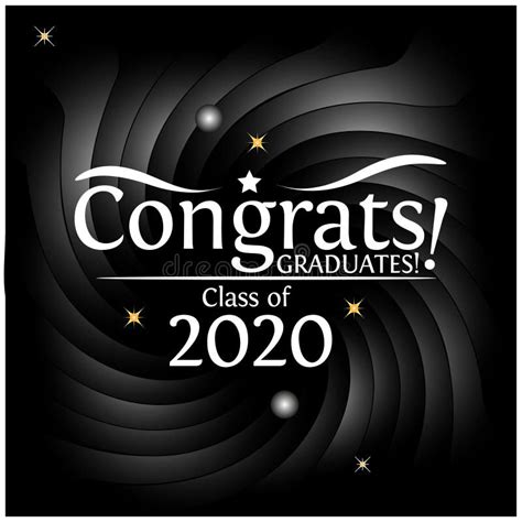 Class Of 2020 Gold Lettering Graduation 3d Logo With Black Ribbon