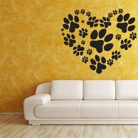 Love Your Pet Heart Of Paw Prints Vinyl Wall By Vinylwallaccents 32