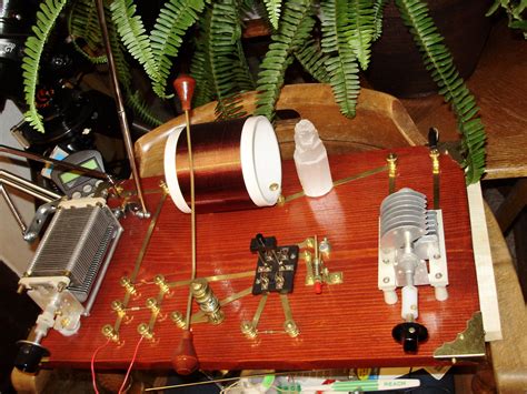 Crystal Radio With Selenite Crystal On Circuit Board This Crystal