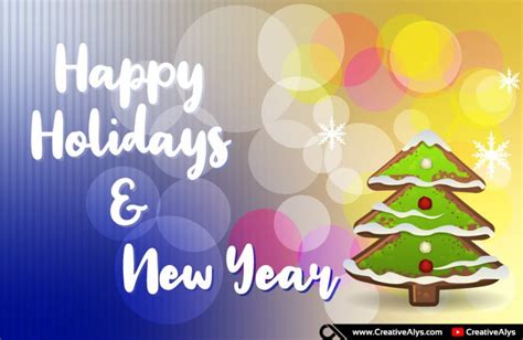 Happy Holidays And New Year Vector Creative Alys