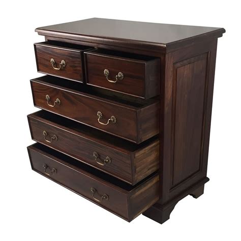 Antique Victorian Style Mahogany Wood Chest Of Drawers Bedroom Furniture