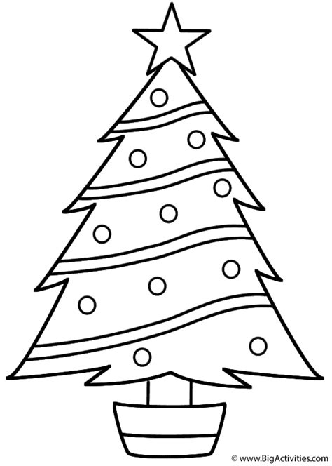 Christmas Tree Coloring Page Christmas