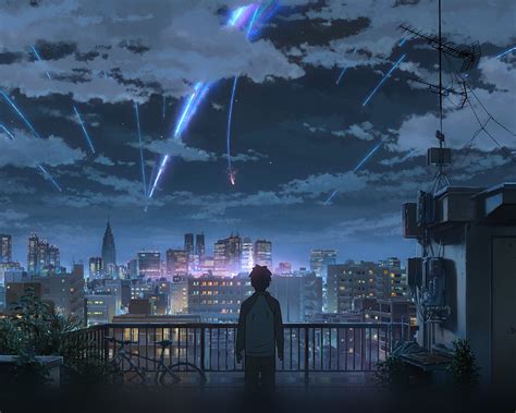 Wallpaper For Desktop Laptop Aw28 Yourname Night Anime