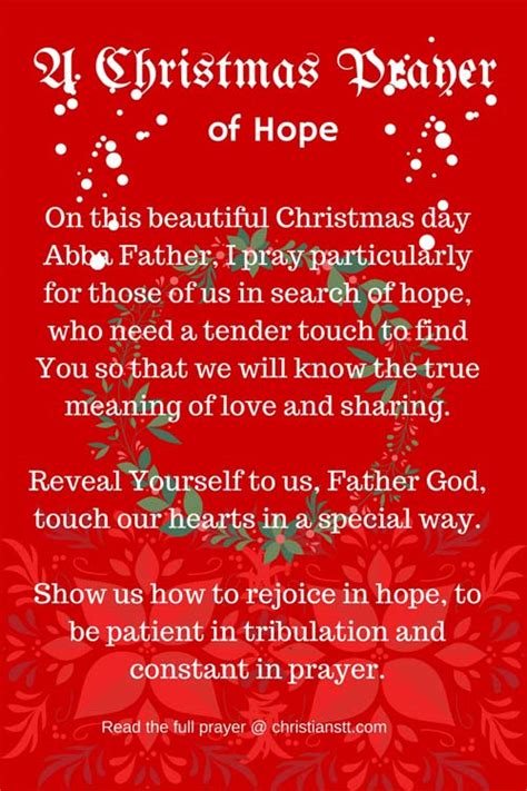 Christmas Day Prayer Of Hope And Blessings Christianstt