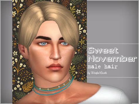 Sweet November Male Hair By Wistfulcastle Sims 4 Hair