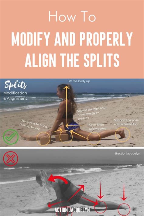 How To Modify And Properly Align The Splits Yoga For Flexibility