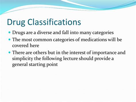 Ppt Drug Classifications Powerpoint Presentation Free Download Id