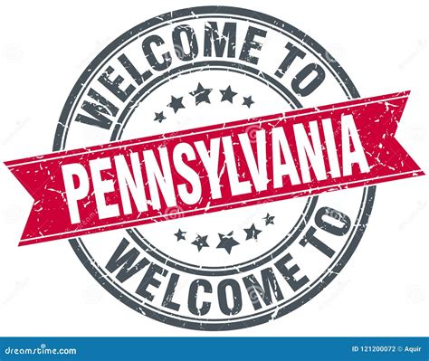 Welcome To Pennsylvania Stamp Stock Vector Illustration Of