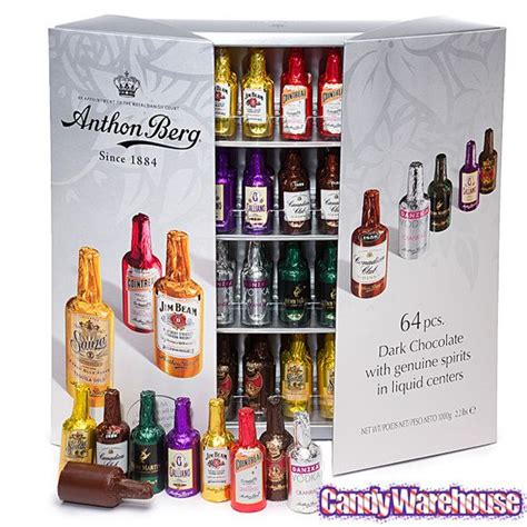 This beautiful gift box contains 64 chocolate liqueur filled bottles. Anthon Berg Liquor Filled Chocolate Bottles: 64-Piece Box ...
