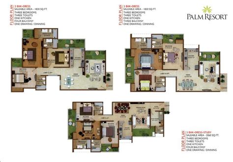 The 2 bedroom golf villas in west village sound like a great fit. Palm Resort Floor Plans | Chalet | Pinterest | Palms ...