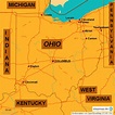 StepMap - Ohios größte Städte - Landkarte für USA