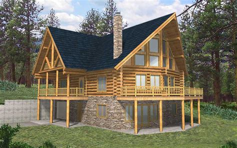 Log Cabin House Plan 4 Bedrooms 2 Bath 3725 Sq Ft Plan 34 114