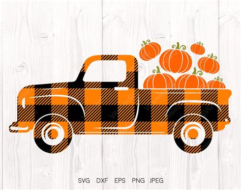 Truck With Pumpkins Svg Fall Svg Pumpkin Truck Svg Etsy