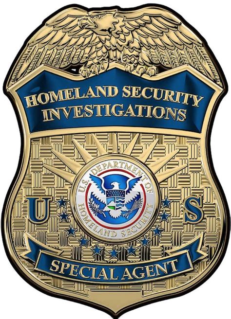 Homeland Security Investigations Special Agent Badge All Metal Etsy