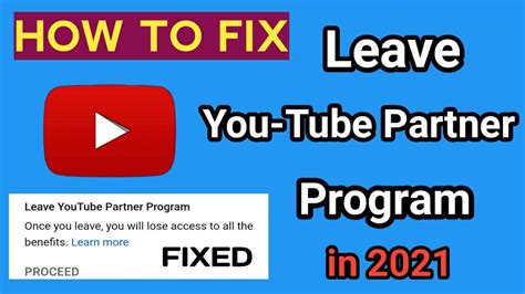 Leave Youtube Partner Program How To Fix Under Review Problem In 2021