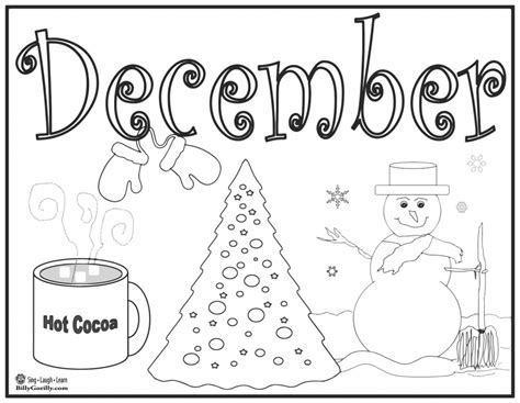 December Holiday Coloring Pages Coloring Home