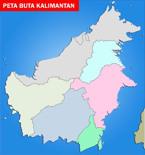 Gambar Peta Kalimantan Lengkap 5 Provinsi Gambar Buta Karikatur