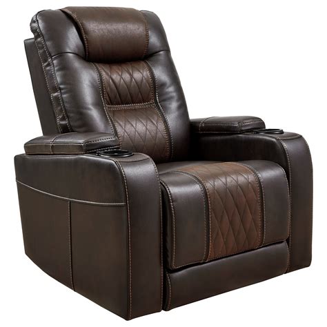Ashley Signature Design Composer Power Recliner With Power Headrest And Built In Lighting