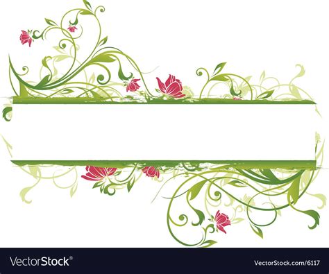 Floral Banner Design Royalty Free Vector Image