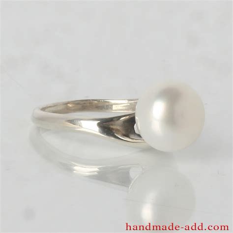 Sterling Silver And Pearl Ring