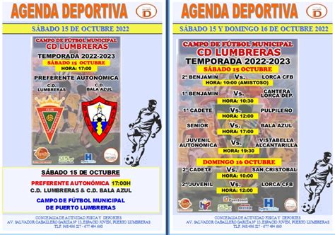 Agenda Deportiva Semanal Del Al De Octubre De Deportes