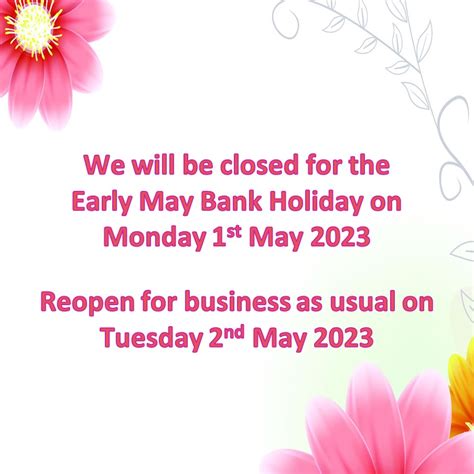 Early May Bank Holiday 2023