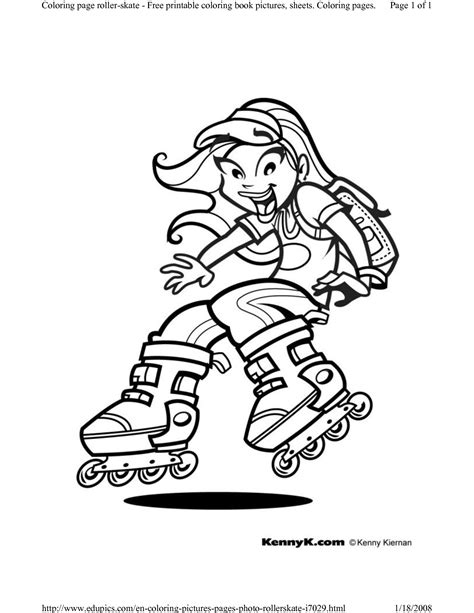 Roller Derby Coloring Pages At Free Printable