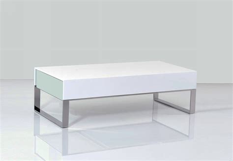 Terbium Modern White Glossy Coffee Table
