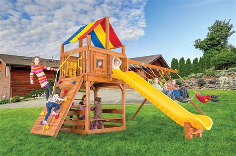 Clubhouse Outdoor Playsets With Images Playset Outdoor Rainbow
