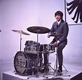 Ringo Starr performing onstage, on the set of 'A Hard Day's Night' at ...